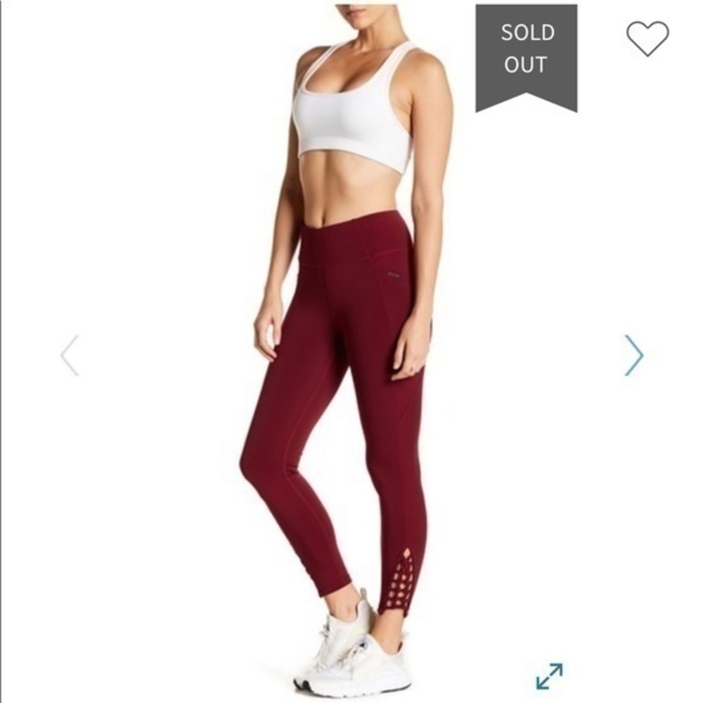 7/8 Length Burgundy Nanette Lepore Leggings Sz XS